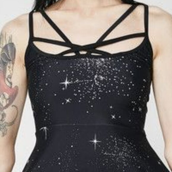 Rat Baby/Too Fast Phases Of The Moon Occult Star Skater Dress - Picture 3 of 9